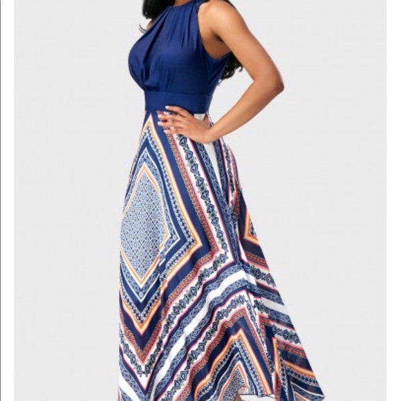 Geometric print maxi dress NWOT - Picture 2 of 5